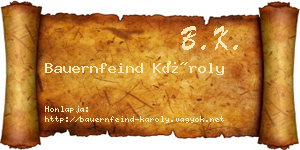 Bauernfeind Károly névjegykártya