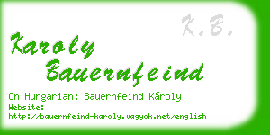 karoly bauernfeind business card